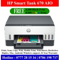 HP Smart Tank 670 Printer price in Sri Lanka. Duplex Ink Tank Printers Sri Lanka