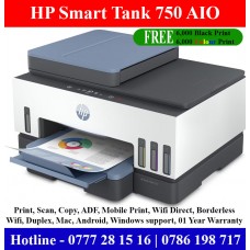 HP Smart Tank 750 Printers Sri Lanka. Print, Scan, Photocopy, Wifi, ADF